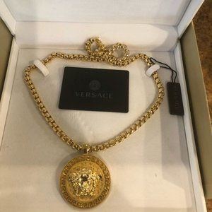 Gold Versace Medusa chain